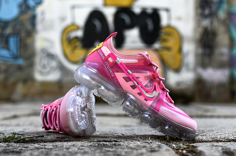 2019 Women Nike Air VaporMax Pink Silver White Shoes - Click Image to Close